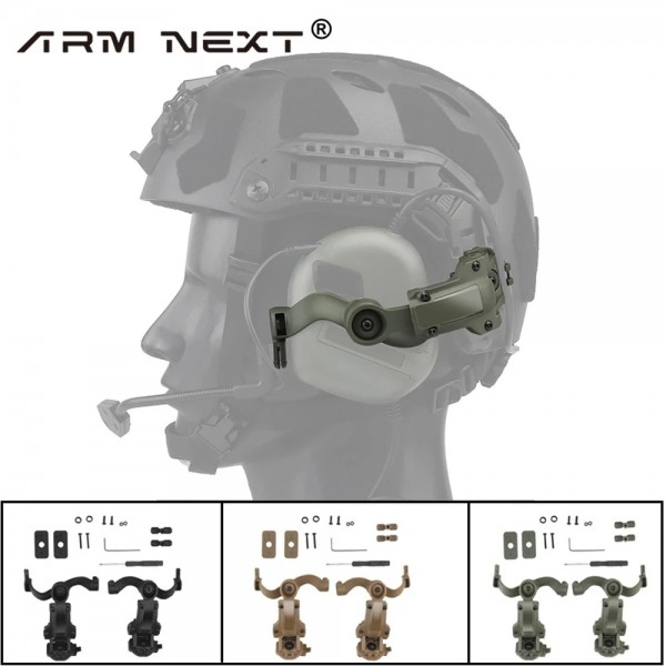 Кріплення для навушників (Чебурашка) на шолом олива - 3573841