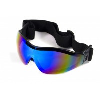 Очки защитные с уплотнителем Global Vision Z-33 (G-Tech™ blue) Anti-Fog, синие зеркальные