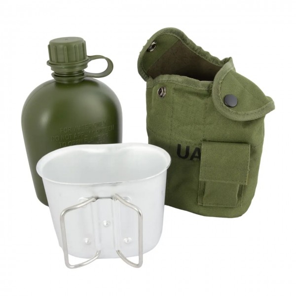 Фляга в чехле UA с подстаканником (1л) олива - 3573651 Фляга в чехле UA с подстаканником (1л) олива - 3573651