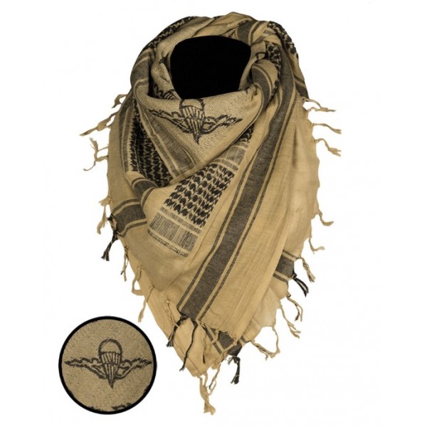 Арафатка-шемаг 110х110см 100% хлопок черно-бежевая Mil Tec Германия - 3573637