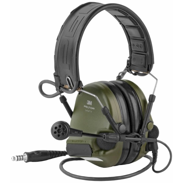 Тактичні військові навушники активні 3M PELTOR ComTac VI NIB Headset NATO wired Green вертикальні з 1 аудіовиходом J11 (NATO) - 3573604