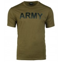 Футболка тактична з принтом Army олива Mil Tec Німеччина