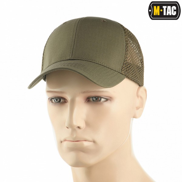 M-Tac бейсболка с сеткой Flex рип-стоп Dark Olive - 40569048