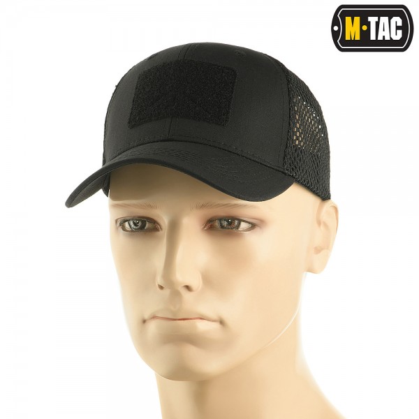 M-Tac бейсболка з липучкою та сіткою Flex ріп-стоп Black - 40570002