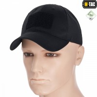 M-Tac бейсболка с липучкой Flex рип-стоп Black