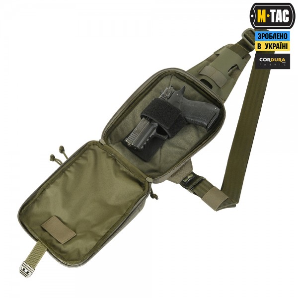 M-Tac сумка Sling Pistol Bag Elite Hex з липучкою Ranger Green - 51403023 M-Tac сумка Sling Pistol Bag Elite Hex з липучкою Ranger Green - 51403023