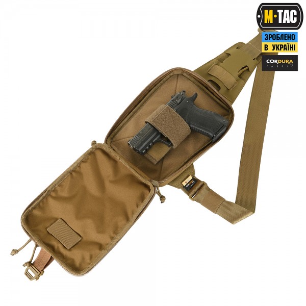 M-Tac сумка Sling Pistol Bag Elite Hex з липучкою Coyote - 51403005 M-Tac сумка Sling Pistol Bag Elite Hex з липучкою Coyote - 51403005