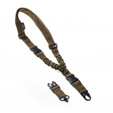 Оружейный 1-точечный тактический ремень FRAG с антабкой и карабином койот
