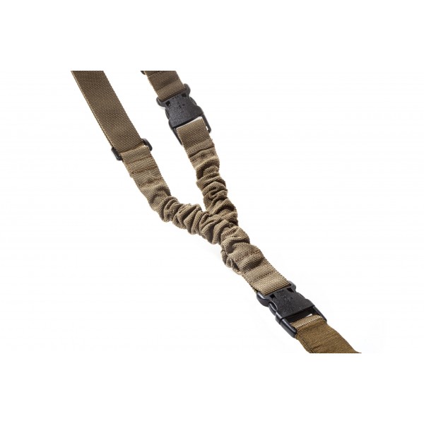 Збройовий 1-точковий тактичний ремінь FRAG з антабкою та карабіном койот - 3573356 Збройовий 1-точковий тактичний ремінь FRAG з антабкою та карабіном койот - 3573356