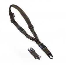 Оружейный 1-точечный тактический ремень FRAG с антабкой и карабином олива