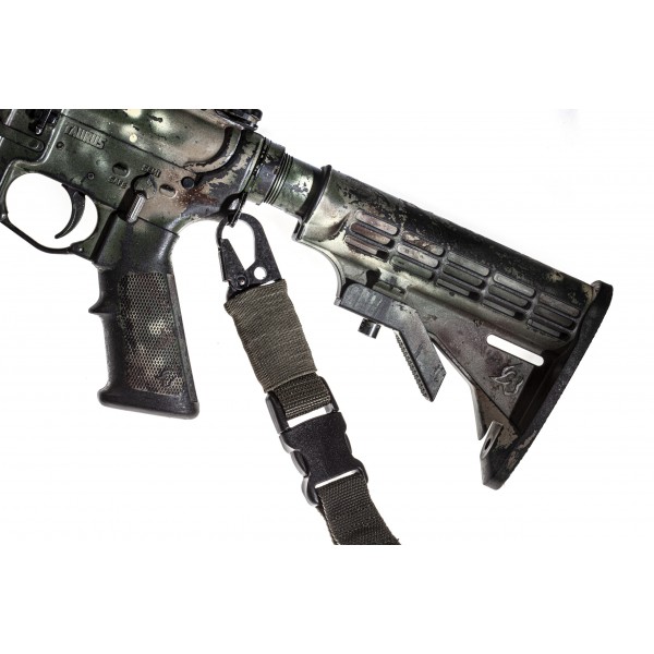 Оружейный 1-точечный тактический ремень FRAG с антабкой и карабином олива - 3573355 Оружейный 1-точечный тактический ремень FRAG с антабкой и карабином олива - 3573355