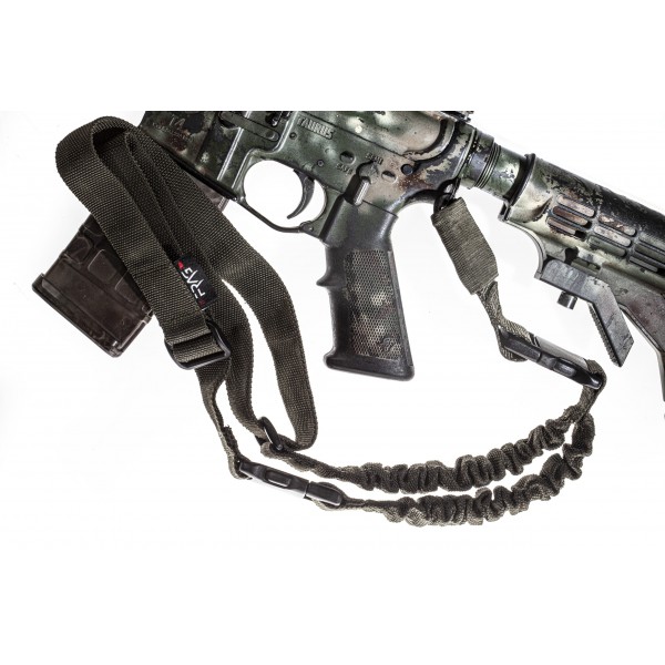 Оружейный 1-точечный тактический ремень FRAG с антабкой и карабином олива - 3573355 Оружейный 1-точечный тактический ремень FRAG с антабкой и карабином олива - 3573355
