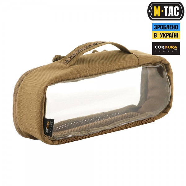 M-Tac органайзер утилітарний прозорий Elite Medium (26х11 см) Coyote - 10147005-M