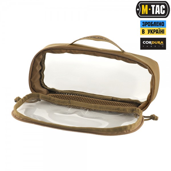 M-Tac органайзер утилітарний прозорий Elite Medium (26х11 см) Coyote - 10147005-M
