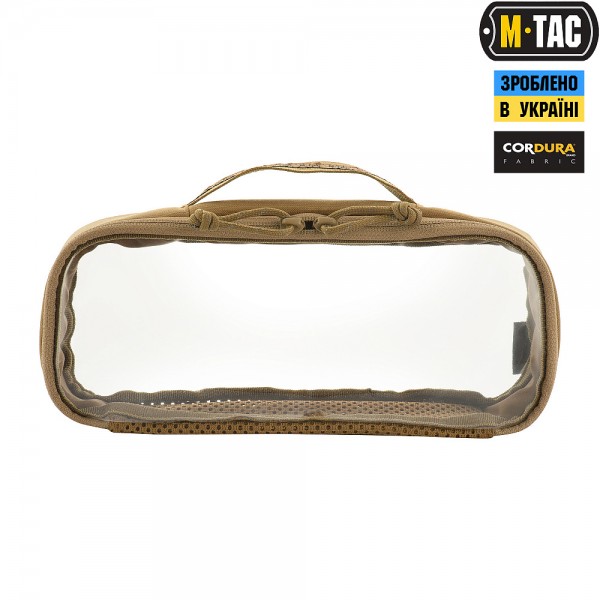 M-Tac органайзер утилітарний прозорий Elite Medium (26х11 см) Coyote - 10147005-M