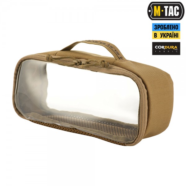 M-Tac органайзер утилітарний прозорий Elite Medium (26х11 см) Coyote - 10147005-M