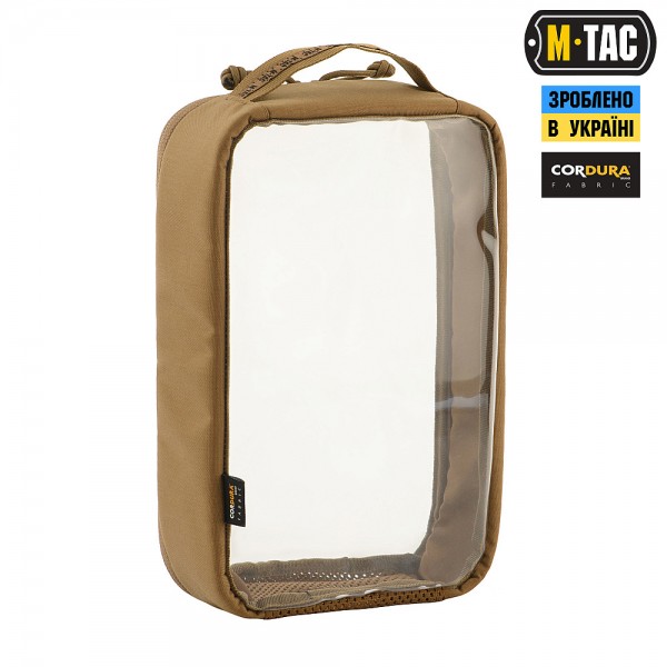 M-Tac органайзер утилитарный прозрачный Elite Large (30х19 см) Coyote - 10147005-L M-Tac органайзер утилитарный прозрачный Elite Large (30х19 см) Coyote - 10147005-L