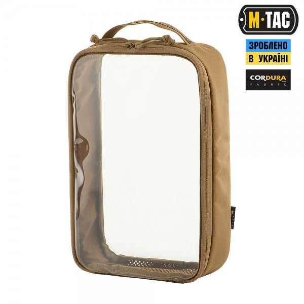 M-Tac органайзер утилитарный прозрачный Elite Large (30х19 см) Coyote - 10147005-L