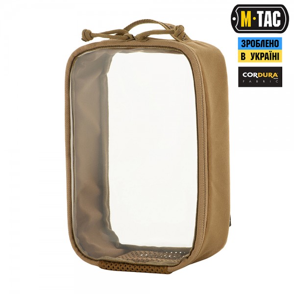 M-Tac органайзер утилитарный прозрачный Elite Small (22х14 см) Coyote - 10147005-S