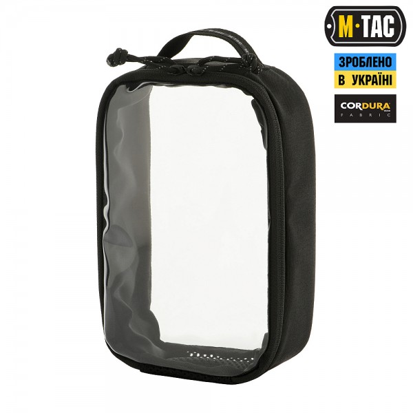 M-Tac органайзер утилитарный прозрачный Elite Small (22х14 см) Black - 10147002-S