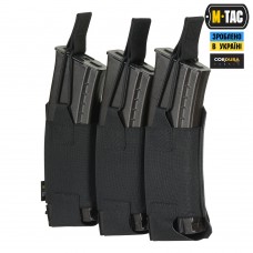 M-Tac подсумок эластичный на 3 магазина Elite Laser Cut Black