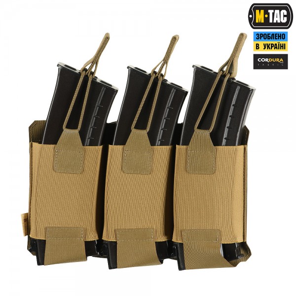 M-Tac подсумок эластичный на 3 магазина Elite Laser Cut Coyote - 10145105