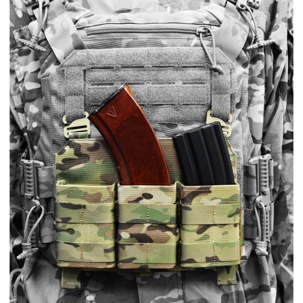 Панель под 3 магазина с фиксатором WS3 Warrior Spirit Мультикам - 3573136 Панель под 3 магазина с фиксатором WS3 Warrior Spirit Мультикам - 3573136