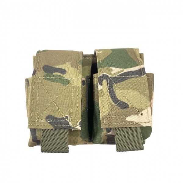 Подсумок под 2 гранаты спаренный (Oxford/Cordura 600D) на кнопках Defender Мультикам - 3573119