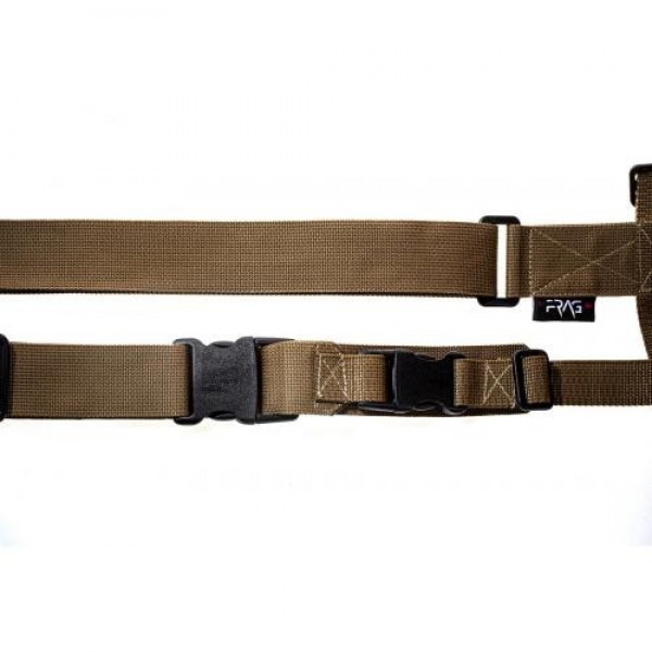 Ремінь збройовий тактичний автоматний триточковий з базою Frag койот - 3573068