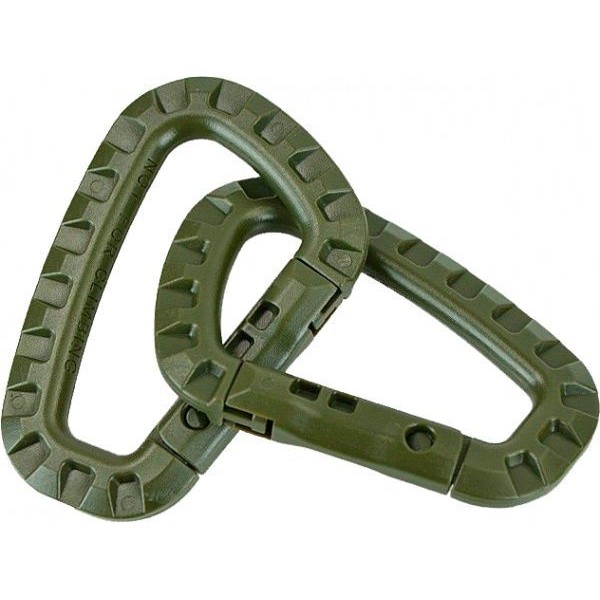 Карабін тактичний пластиковий ABS (2 шт) Mil-Tec Німеччина Олива - 749