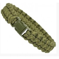 Браслет виживальника з паракорду олива 15 мм МІЛ ТЕК Німеччина