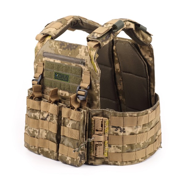 Тактический жилет-плитоноска пиксель с функцией быстрого сброса с подсумками 6 кл защиты - 3573013