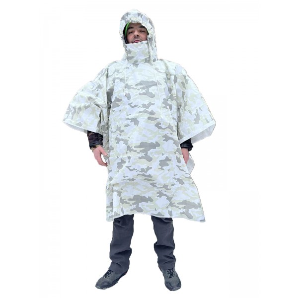 Маскхалат пончо белый мультикам Pancer - 3572790