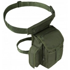 Сумка тактическая поясная боковая 20,5 х 12 х 7,5 см олива МИЛ ТЕК Германия