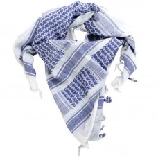 Шарф-шемаг арафатка бело/синяя хлопок (110х110 см) МИЛ ТЕК Германия