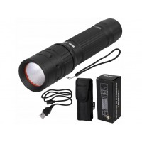 Ліхтар ручний акумуляторний чорний МІЛ ТЕК Німеччина