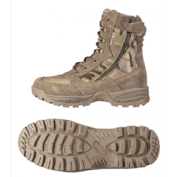 Ботинки тактические на молнии и шнурках Mil-Tec Германия Мультикам - 1681 Ботинки тактические на молнии и шнурках Mil-Tec Германия Мультикам - 1681