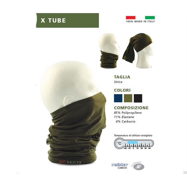 X Tech шарф-труба Xtube олива - XT-HDVR-XT-G