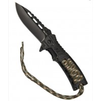 Ніж складаний з паракорду з огнивом та камуфляжним шнурком МІЛ ТЕК Німеччина
