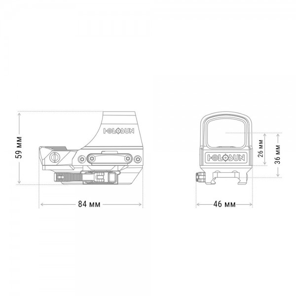 Коллиматорный прицел HOLOSUN HE510C-GR - 3572620 Коллиматорный прицел HOLOSUN HE510C-GR - 3572620
