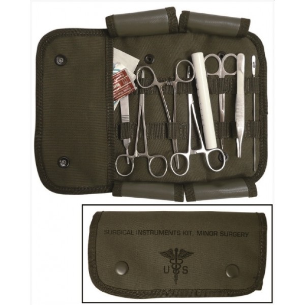 Хирургический полевой набор на 12 предметов (20.5х9.5х2 см) Mil-Tec Германия - 3219211