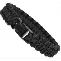 Браслет виживальника з паракорду чорний МІЛ ТЕК Німеччина