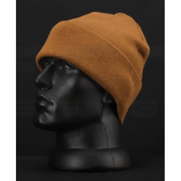 Шапка вязаная на флисе с подворотом Койот Pancer Protection - 3578019