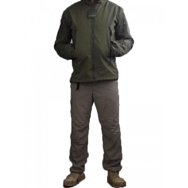 Тактические Брюки Uniqlo на флисовой подкладке серые - 3565772