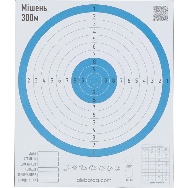 Мішень Алебарда паперова 300М ц: синій - 34130223