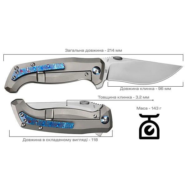 Нож Artisan Kami S35VN Titanium - 27980426 Нож Artisan Kami S35VN Titanium - 27980426