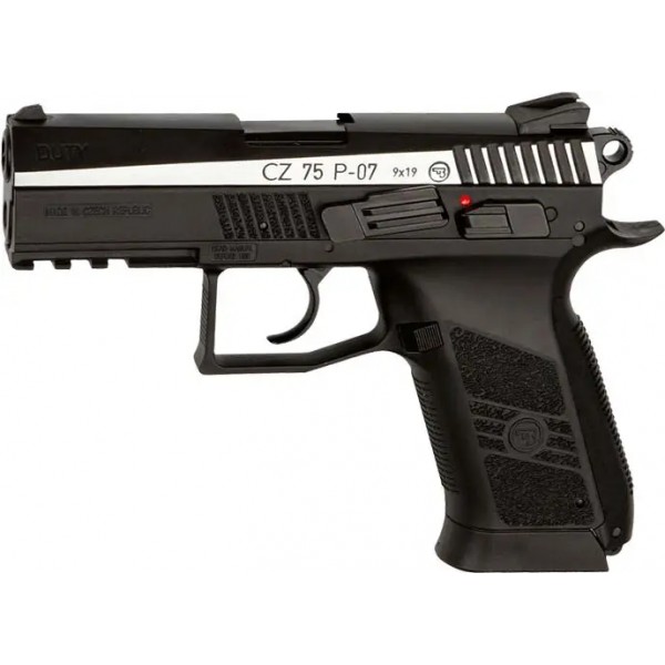 Пістолет пневматичний ASG CZ 75 P-07 Duty Nickel Blowback CO2 BB кал. 4.5 мм - 23702518