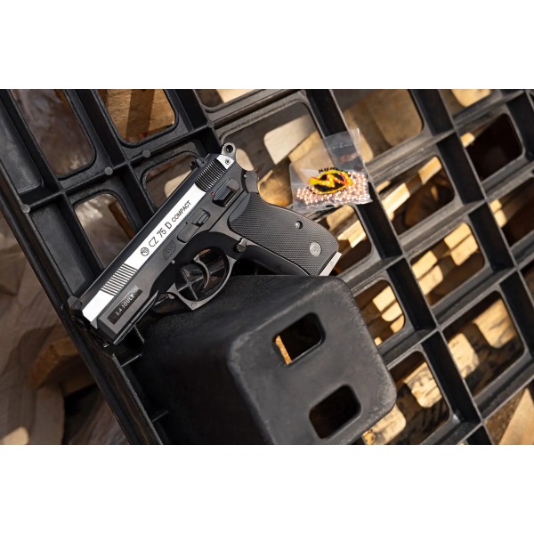 Пистолет пневматический ASG CZ 75D Compact Nickel. CO2. BB кал. 4.5 мм - 23702521 Пистолет пневматический ASG CZ 75D Compact Nickel. CO2. BB кал. 4.5 мм - 23702521