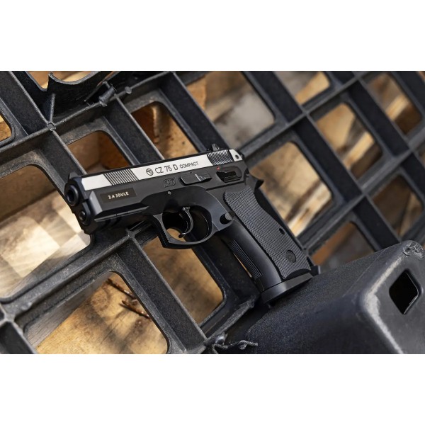 Пистолет пневматический ASG CZ 75D Compact Nickel. CO2. BB кал. 4.5 мм - 23702521 Пистолет пневматический ASG CZ 75D Compact Nickel. CO2. BB кал. 4.5 мм - 23702521