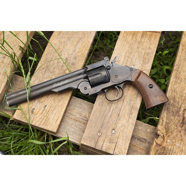 Револьвер пневматичний ASG Schofield 6". CO2. Pellet кал. 4.5 мм - 23702820 Револьвер пневматичний ASG Schofield 6". CO2. Pellet кал. 4.5 мм - 23702820